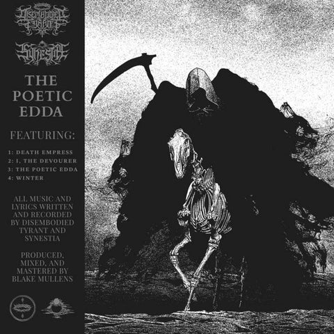 Disembodied Tyrant & Synestia - The Poetic Edda (Limited Edition White w/ Black Splatter 10" Vinyl EP x/250)