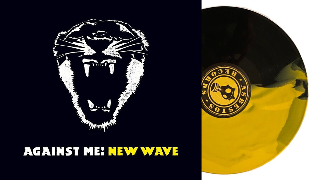 Against Me New Wave Yellow Swirl On Black Vinyl LP Rare