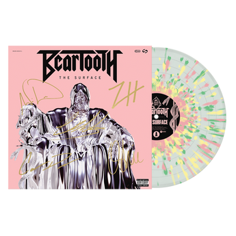 Beartooth - The Surface (Autographed Limited Edition Clear w/ Pink, Yellow & Green Splatter Vinyl LP)