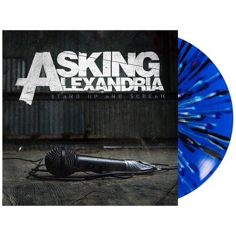 Asking Alexandria - Stand Up And Scream (Limited Edition Royal Blue w/ Black, White & Purple Splatter Vinyl LP x/250) - Rare Limiteds