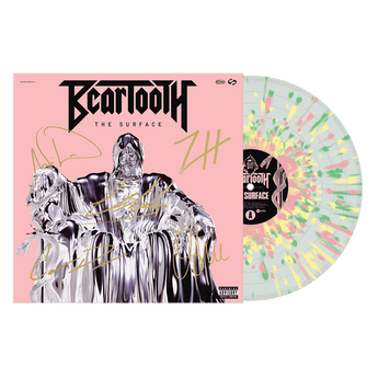 Beartooth - The Surface (Autographed Limited Edition Clear w/ Pink, Yellow & Green Splatter Vinyl LP) - Rare Limiteds