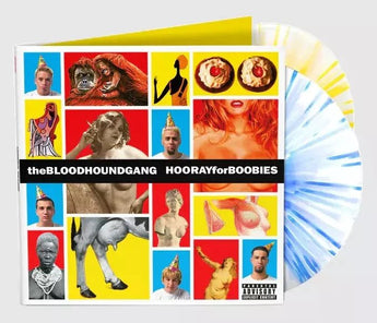 Bloodhound Gang - Hooray For Boobies (Limited 20th Anniversary Edition White w/ Blue + Yellow Splatter Colored Vinyl 2xLP) - Rare Limiteds