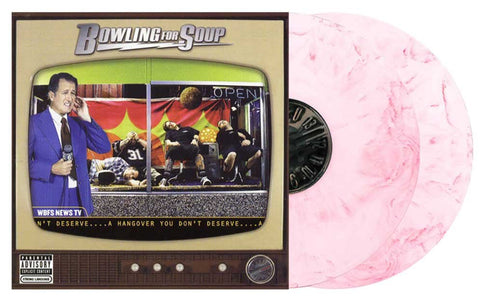 Bowling For Soup - A Hangover You Don't Deserve (NTX Exclusive Strawberry Smoothie King Pink Swirl Vinyl 2xLP x/300) - Rare Limiteds