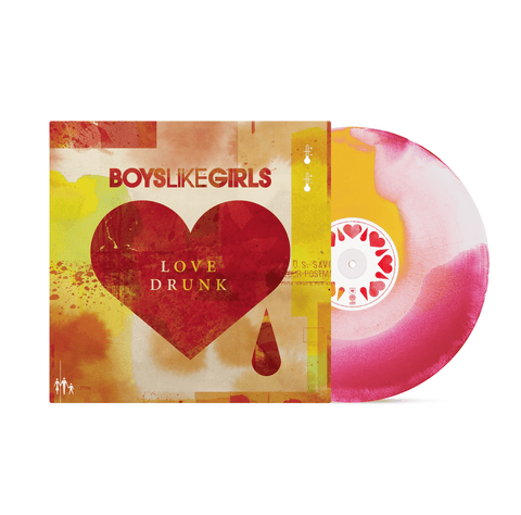 Boys Like Girls - Love Drunk (Limited Edition White, Hot Pink & Lemon 3 - Color Vinyl LP x/500) - Rare Limiteds