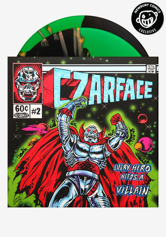 Czarface - Every Hero Needs A Villain (Newbury Comics Exclusive Black & Green Spinner with Orange Splatter Vinyl 2xLP x/1000) - Rare Limiteds
