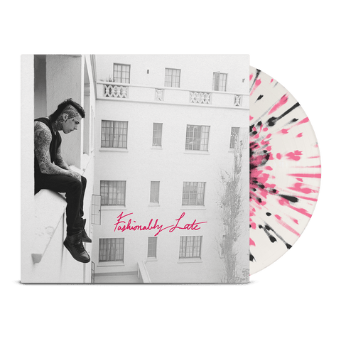 Falling In Reverse - Fashionably Late (Limited Edition White w/ Pink & Black Splatter Vinyl LP x/500) - Rare Limiteds