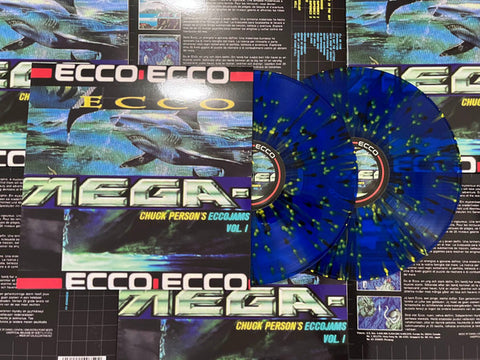 Chuck Person - Chuck Person's Eccojams Vol. 1 (Limited Edition Transparent Blue w/ Yellow & Black Splatter Vinyl 2xLP x/100)