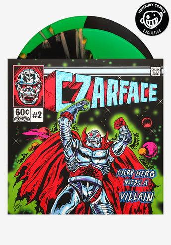 Czarface - Every Hero Needs A Villain (Newbury Comics Exclusive Black &amp; Green Spinner with Orange Splatter Vinyl 2xLP x/1000)