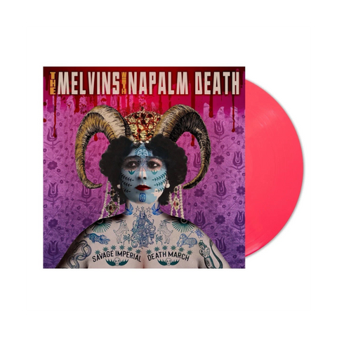 Melvins & Napalm Death - Savage Imperial Death March (Revolver Exclusive Neon Coral Vinyl LP x/300) - Rare Limiteds