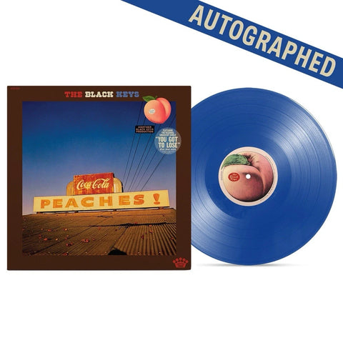 The Black Keys - Peaches! (Autographed D2C Exclusive Blue Jay Vinyl LP) - Rare Limiteds