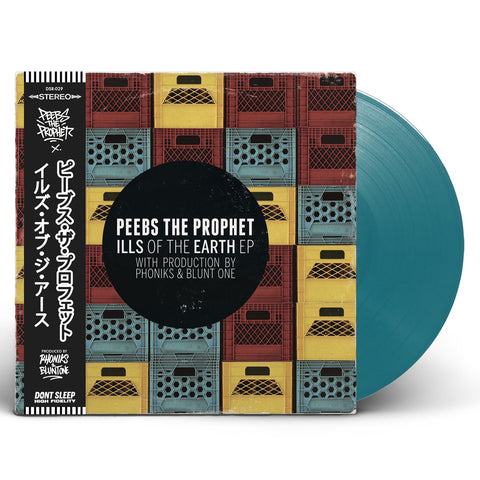 Peebs The Prophet - Ills Of The Earth (Limited Edition Aqua Blue 12" Vinyl EP w/ OBI Strip x/100)