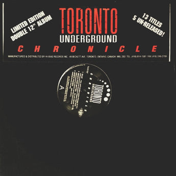 Various Artists - Toronto Underground: Chronicle (Limited Edition Promo Vinyl 2xLP)