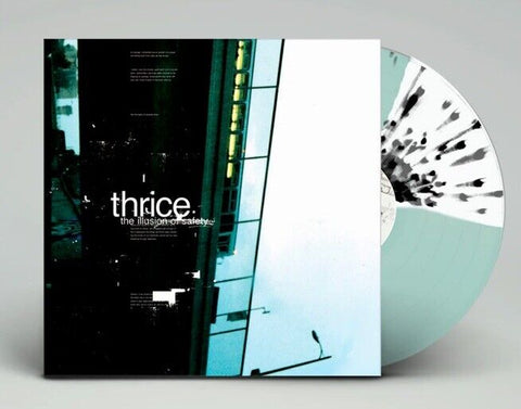 Thrice - The Illusion Of Safety (Hand - Numbered Edition Coke Bottle Clear Butterfly w/ White Wings & Black Splatter Vinyl LP x/500) - Rare Limiteds