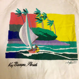 "Key Biscane, Florida" Vintage White Sweatshirt