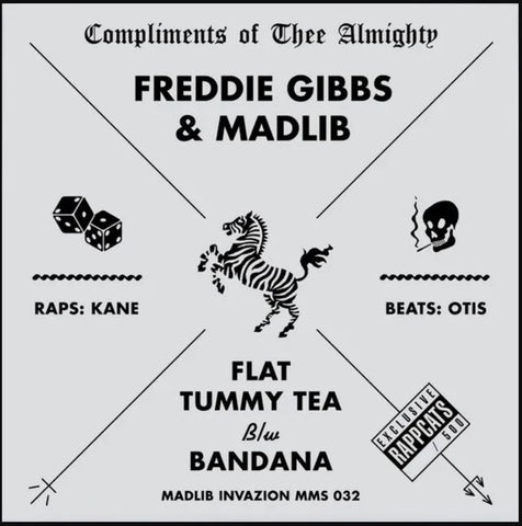 Freddie Gibbs & Madlib - Flat Tummy Tea (Limited Edition Number-Stamped White Sleeve 12" Vinyl x/500)