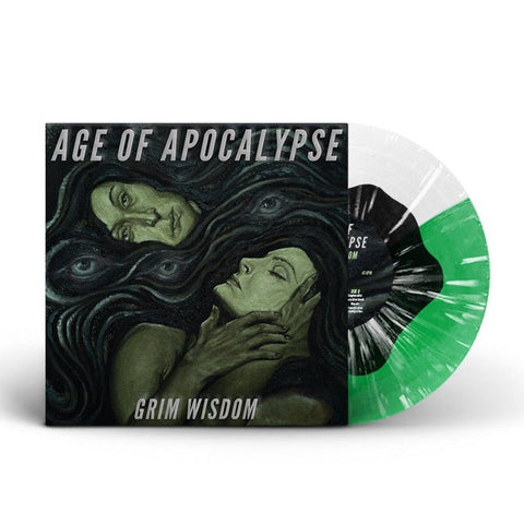 Age Of Apocalypse - Grim Wisdom (Limited Edition Neon Green & Clear Split w/ Black Blob & Splatter 12" Vinyl EP x/250) - Rare Limiteds