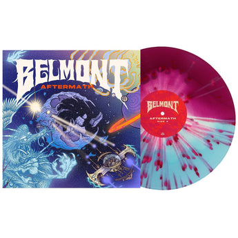 Belmont - Aftermath (Limited Edition Bone in Half Electric Blue / Half Deep Purple w/ Red & Hot Pink Splatter Vinyl LP x/200) - Rare Limiteds