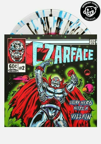 Czarface - Every Hero Needs A Villain (Newbury Comics Exclusive Red In Clear w/ Blue & Black Splatter Vinyl 2xLP x/500) - Rare Limiteds