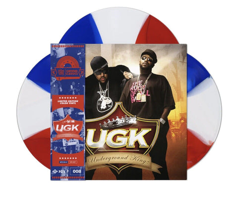 UGK - Underground Kingz (Limited Numbered Edition Red, White, Blue Tri-Color Vinyl 3xLP x/500 w/ OBI Strip)