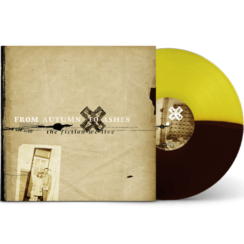 From Autumn To Ashes - The Fiction We Live (Webstore Exclusive Hand - Numbered Yellow / Brown Split Vinyl LP x/500) - Rare Limiteds