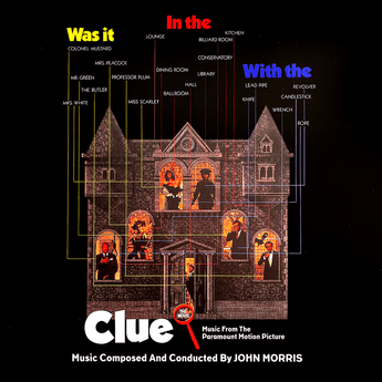 John Morris: Clue: The Movie (Limited Edition Weapons Split w/ Blood Splatter Vinyl LP x/500) - Rare Limiteds