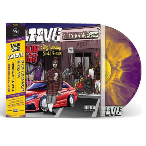 LNDN DRGS - AKTIVE (Limited Edition Yellow & Purple Vinyl LP w/ OBI Strip x/200) - Rare Limiteds