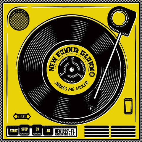 New Found Glory - Makes Me Sicker (Tour Exclusive Yellow / Black Mix 7" Vinyl) - Rare Limiteds