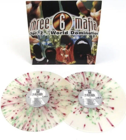 Three 6 Mafia - Chpt. 2 "World Domination" (Limited Edition Clear w/ Green & Magenta Splatter Vinyl 2xLP x/500)