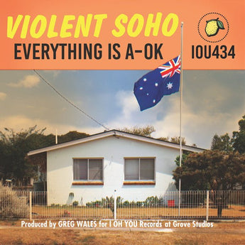 Violent Soho - Everything Is A - OK (Purenoise Webstore Exclusive Neon Yellow & Orange Crush Vinyl LP x/200) - Rare Limiteds